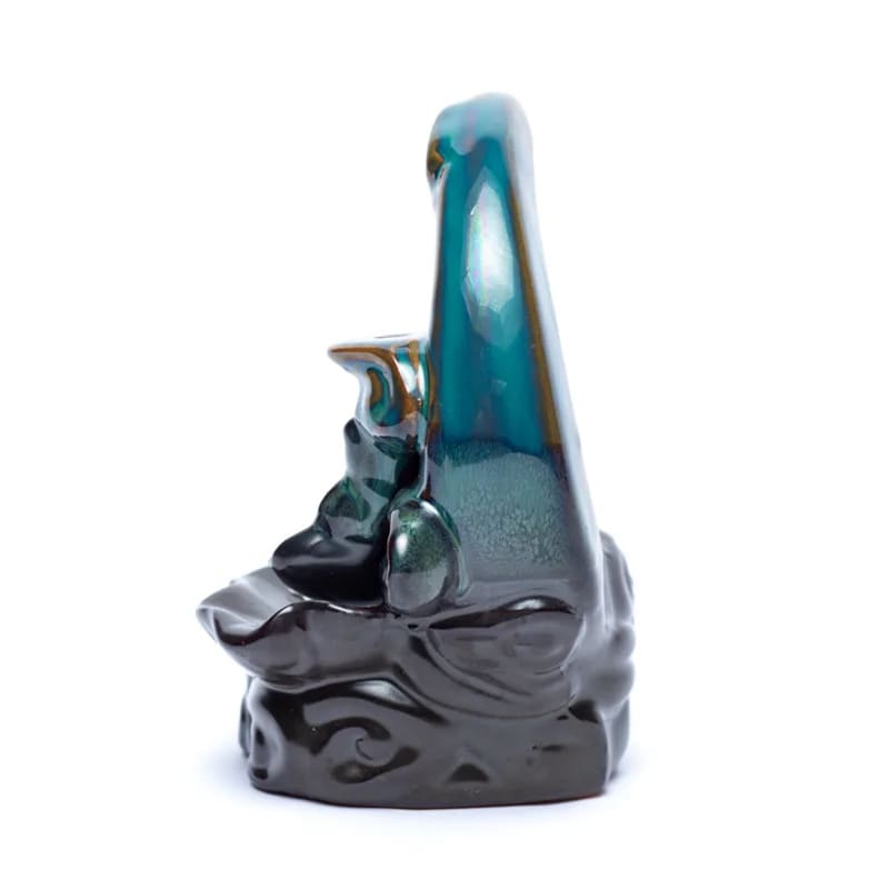 Brucia incenso fontana a riflusso in ceramica con luna