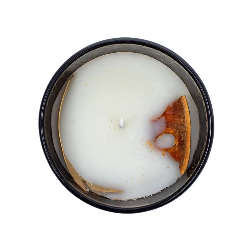 Candela in cera di soia smudge Mandarino e Alloro