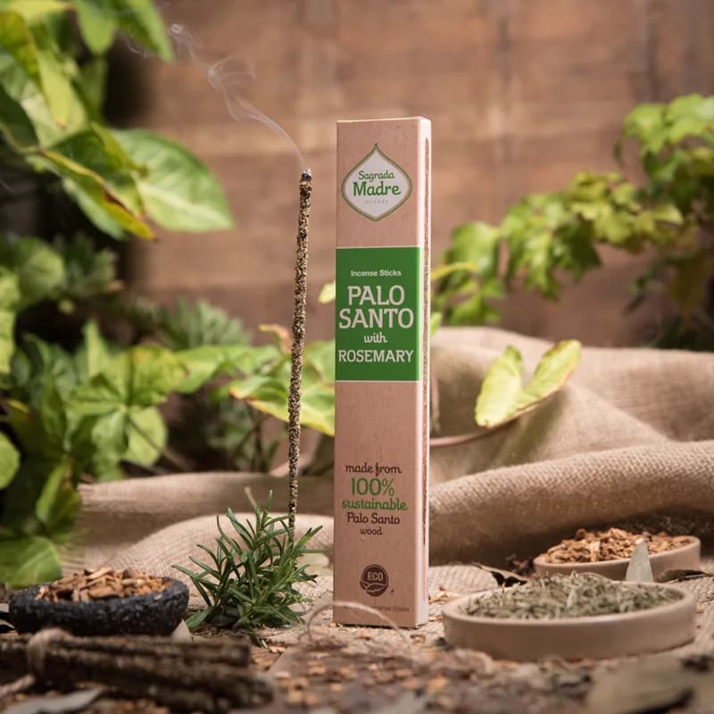 Incenso naturale a bastoncino fatto a mano Palo Santo con Rosmarino