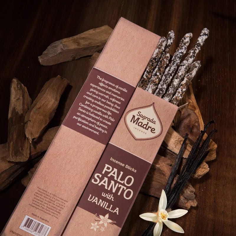 Incenso naturale a bastoncino fatto a mano Palo Santo con Vaniglia