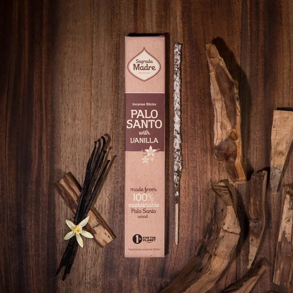 Incenso naturale a bastoncino fatto a mano Palo Santo con Vaniglia