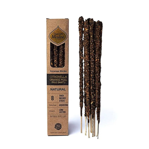 Incenso a bastoncino fatto a mano Citronella, Arancia e Palo Santo