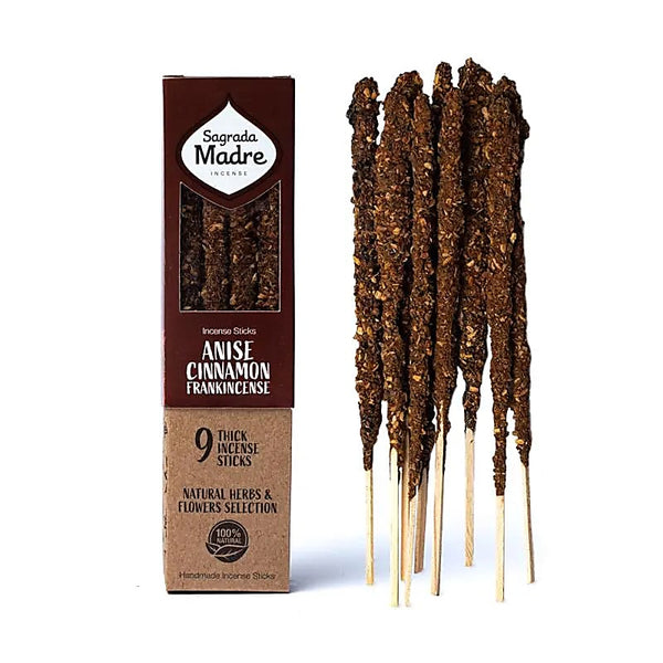 Incenso naturale a bastoncino fatto a mano alle erbe Cannella Anice e Olibano
