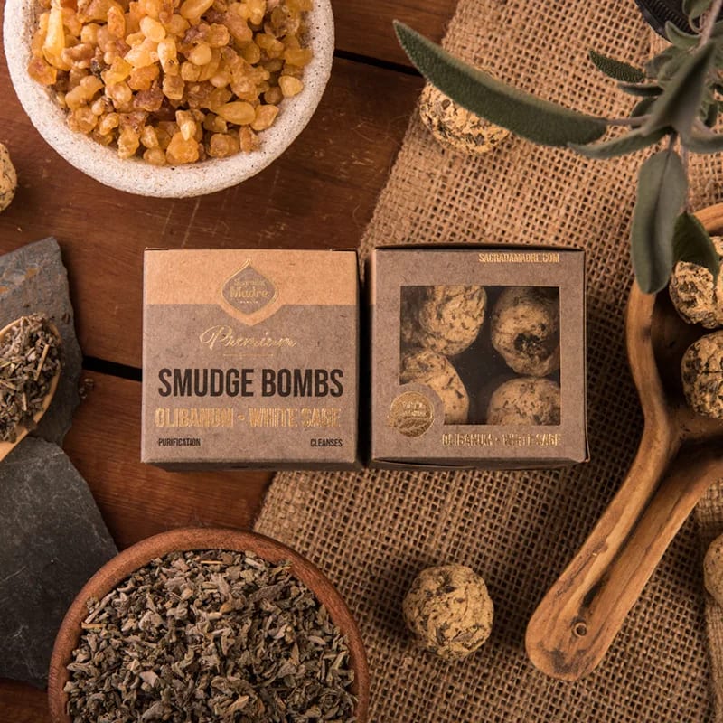 Smudge a bombita premium Olibano e Salvia Bianca