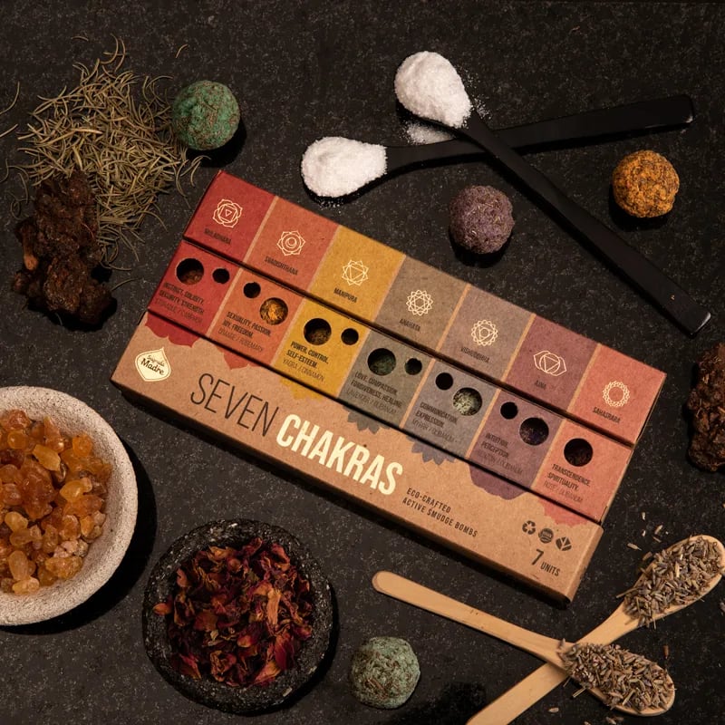 Smudge a bombita set dei 7 Chakra