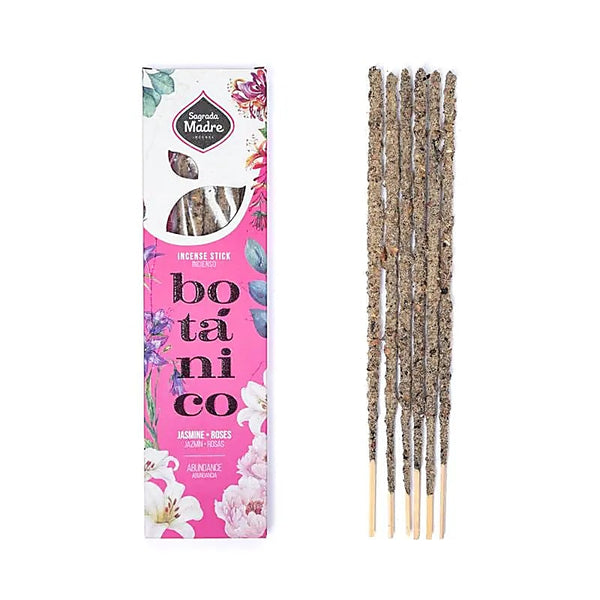 Incenso naturale a bastoncino fatto a mano botanico Gelsomino e Rose