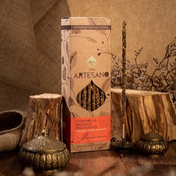 Incenso naturale a bastoncino fatto a mano Artesano Citronella, Arancia e Palo Santo - vendita sfusa