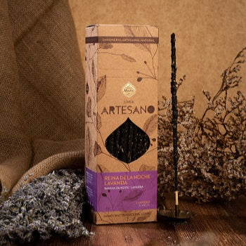 Incenso naturale a bastoncino fatto a mano Artesano Regina della Notte e Lavanda - vendita sfusa