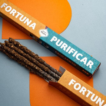 Incenso naturale a bastoncino fatto a mano doppia fragranza Duo Fortuna e Purificazione