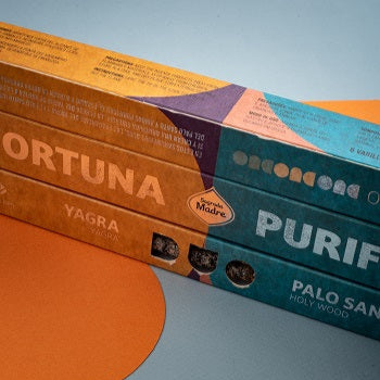 Incenso naturale a bastoncino fatto a mano doppia fragranza Duo Fortuna e Purificazione