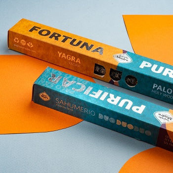 Incenso naturale a bastoncino fatto a mano doppia fragranza Duo Fortuna e Purificazione