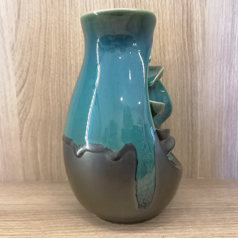 Brucia incenso fontana a riflusso in ceramica ovale h.17