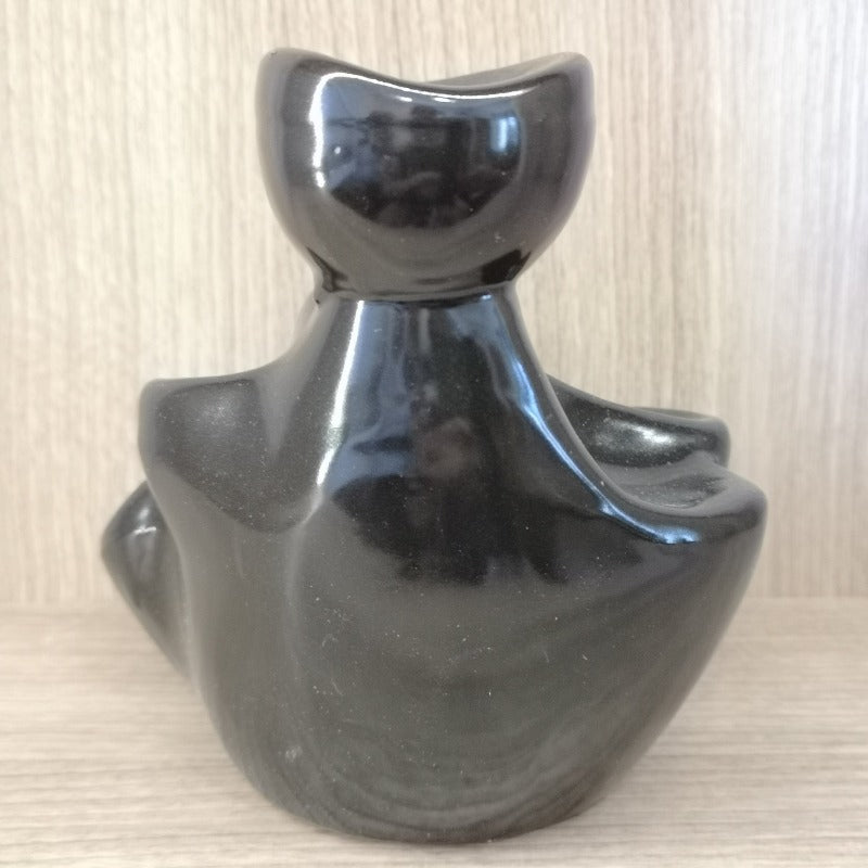 Brucia incenso fontana a riflusso in ceramica cascatella nero