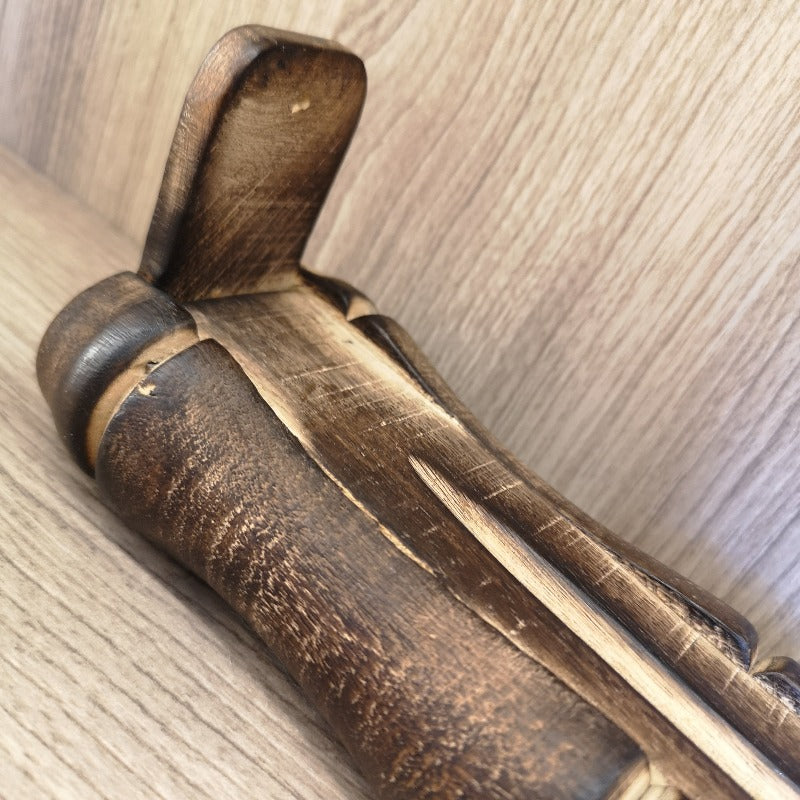 Brucia incenso in legno con porta incenso a forma di bamboo