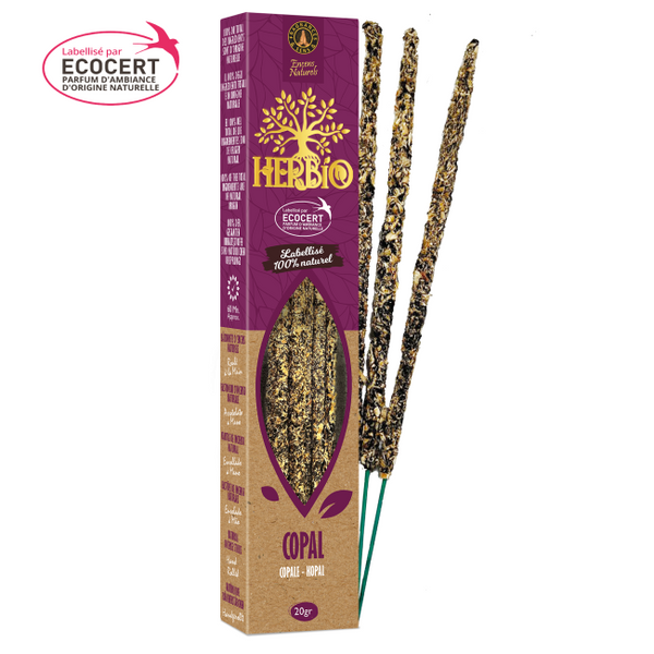 Incenso naturale a bastoncino smudge Ecocert Herbio Copale