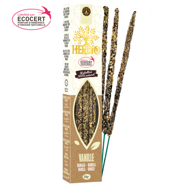 Incenso naturale a bastoncino smudge Ecocert Herbio Vaniglia