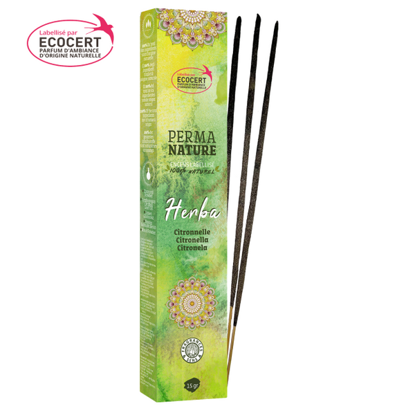 Incenso naturale a bastoncino Ecocert Herba Lemongrass