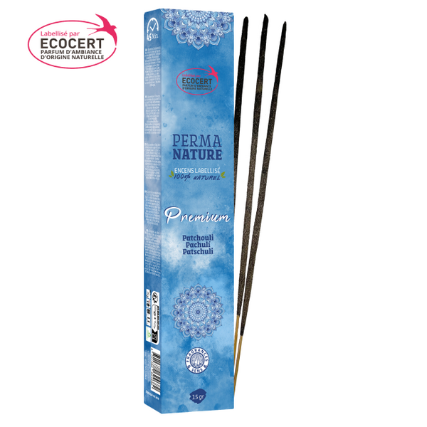 Incenso naturale a bastoncino Ecocert Premium Patchouli