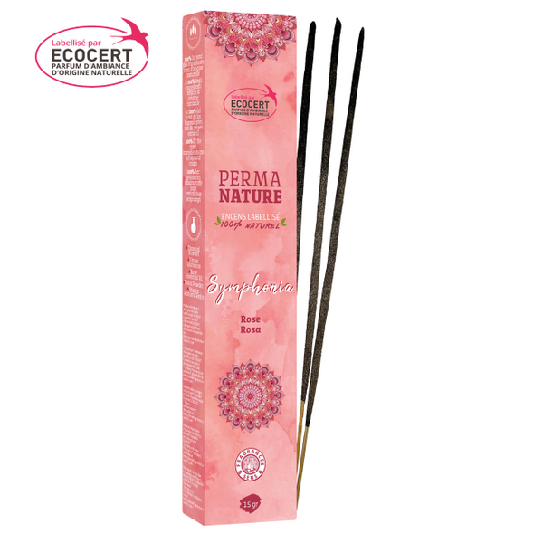 Incenso naturale a bastoncino Ecocert Symphonia Rose