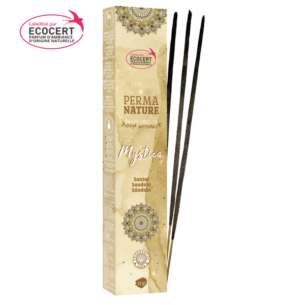 Incenso naturale a bastoncino Ecocert Mystica Sandalo