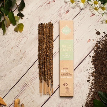 Incenso naturale a bastoncino fatto a mano Palo Santo con Patchouli