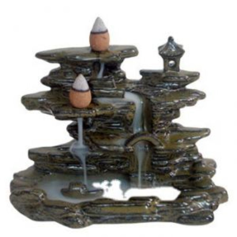 Brucia incenso fontana a riflusso in ceramica Kyoto