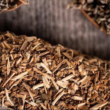 Legnetto di Palo Santo ricoperto con polvere di Salvia Bianca