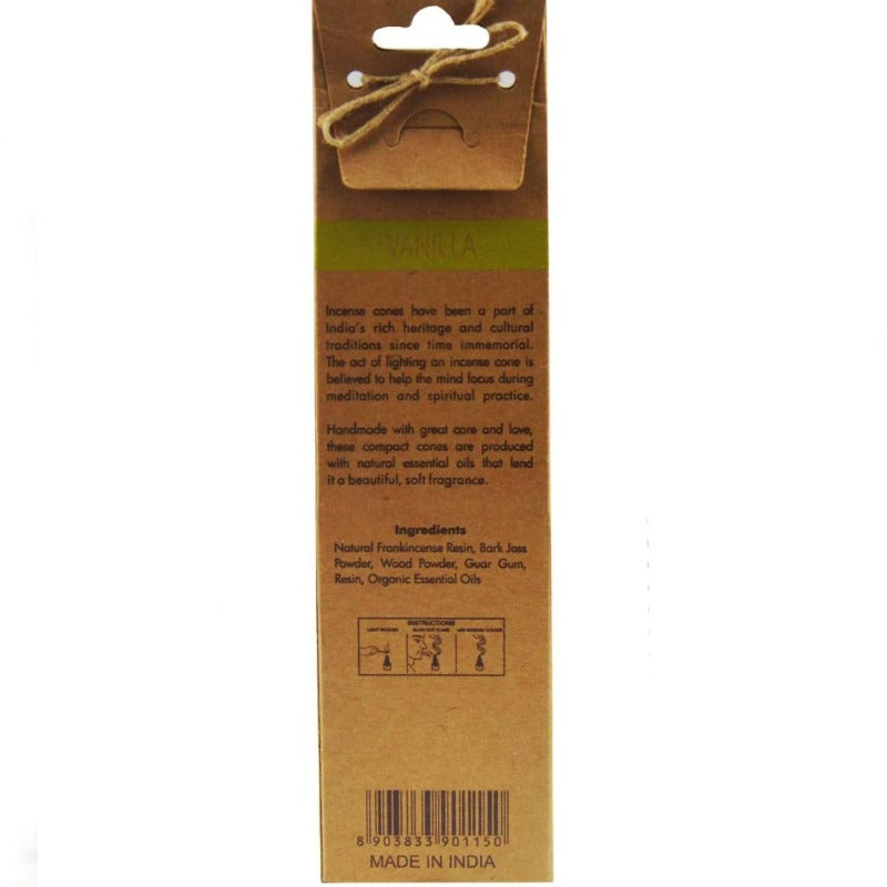 Incenso naturale a cono fatto a mano masala Vaniglia