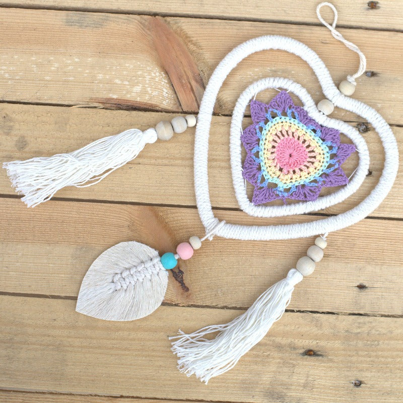 Acchiappasogni a cuore multicolore 19x35 cm
