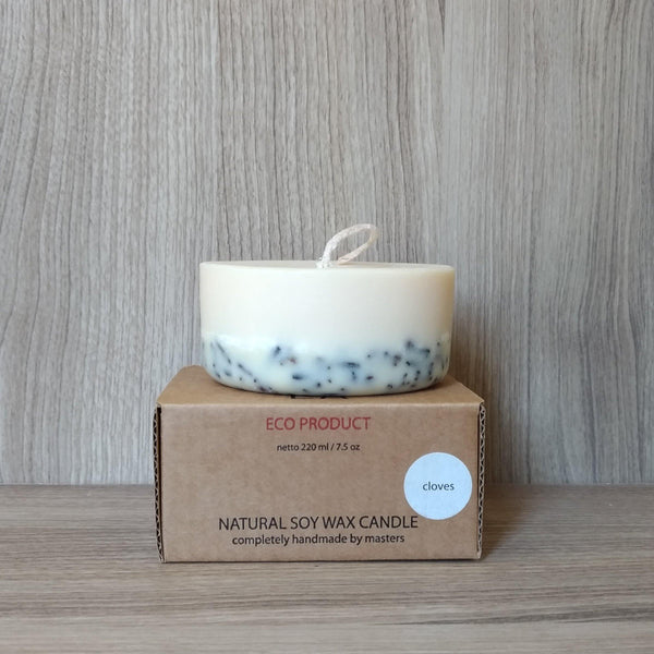 CANDELA IN CERA DI SOIA-CHIODI DI GAROFANO - Bio Boutique della Bellezza